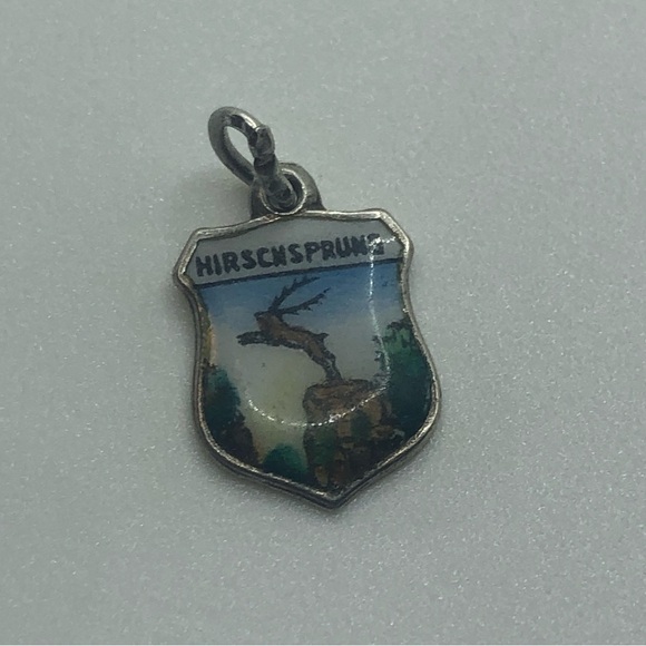 VTG 800 Silver Hirschsprung Mini Sheild Souvenir Charm for Charm Bracelet - Picture 3 of 3